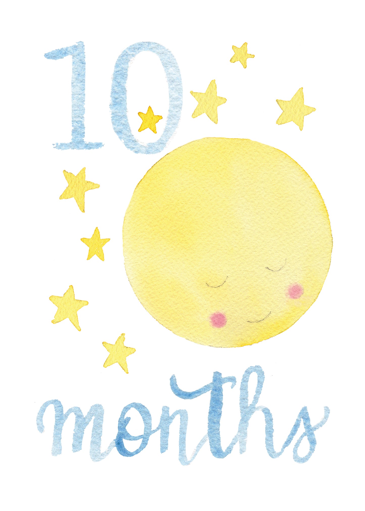 Baby Boy Monthly Milestone Cards