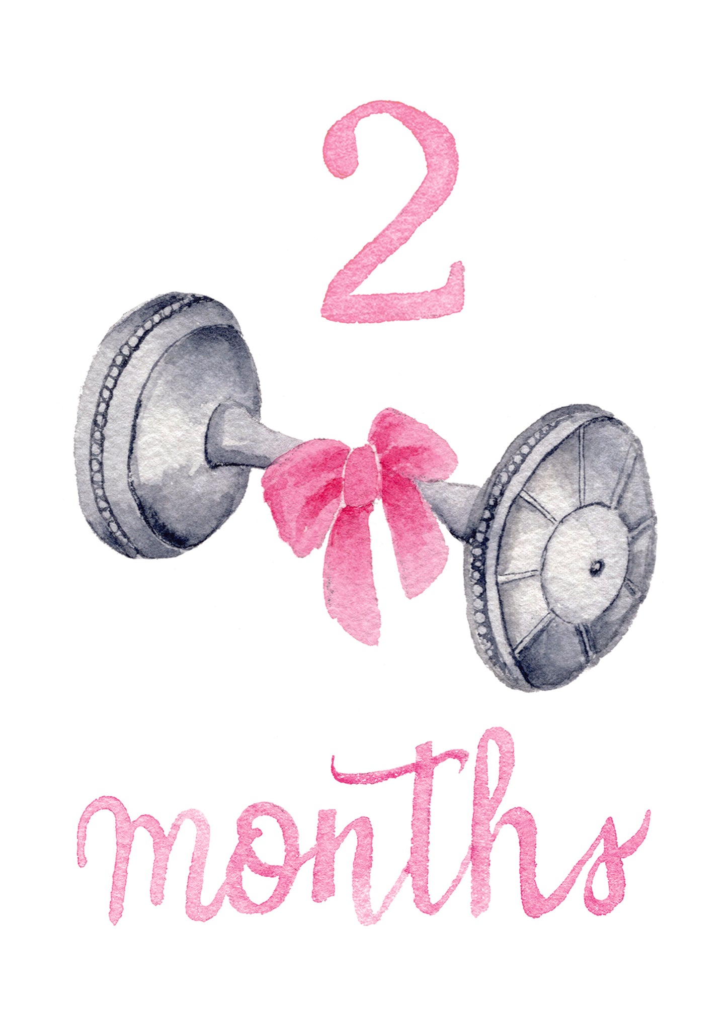 Baby Girl Monthly Milestone Cards