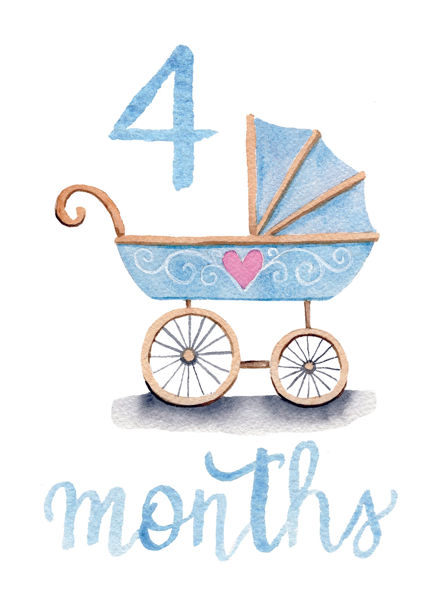 Baby Boy Monthly Milestone Cards