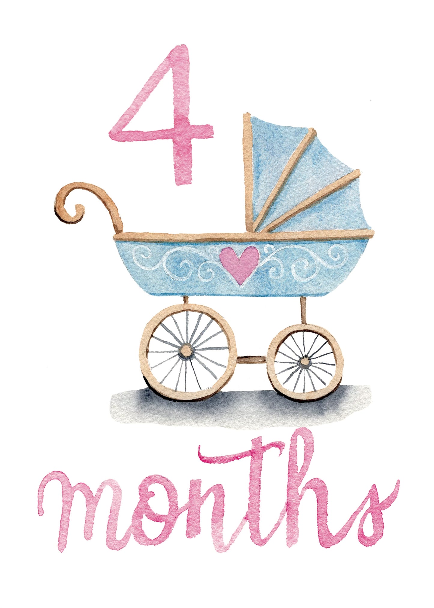 Baby Girl Monthly Milestone Cards