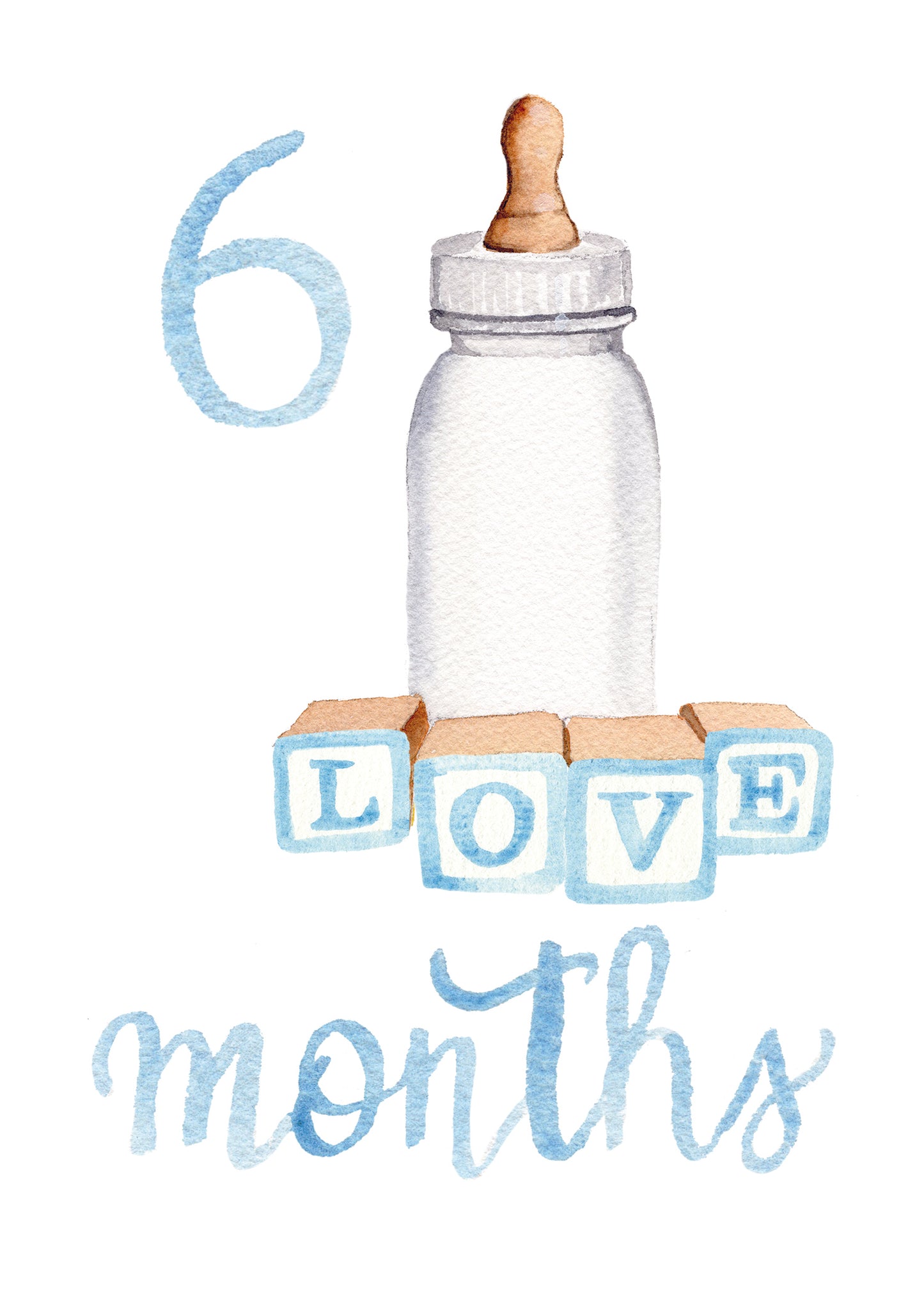 Baby Boy Monthly Milestone Cards